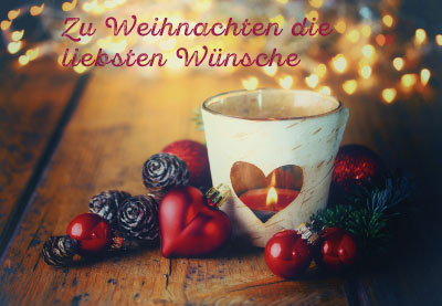Weihnachten - Doppelkarte Tasse, Beeren
