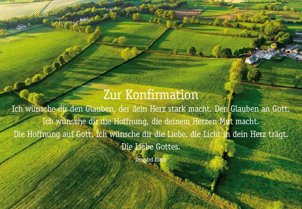 Konfirmation - Foto, gr?ne Landschaft Konfirmation - Foto, gr?ne Landschaft