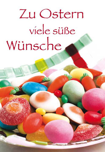 Ostern - Glückwunschkarte bunte Süßigkeiten Ostern - Glückwunschkarte bunte Süßigkeiten