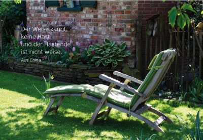 Gedanken - Liegestuhl im Garten Gedanken - Liegestuhl im Garten