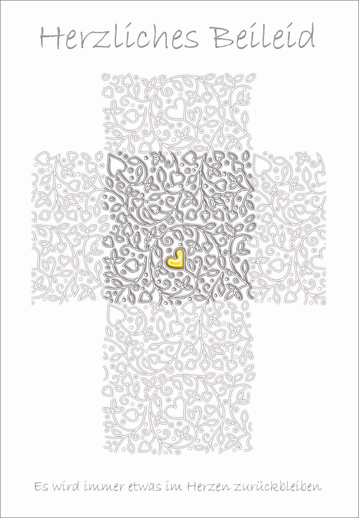 Trauer - Herz aus Ranken, Malerei Trauer - Herz aus Ranken, Malerei