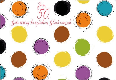 Zahlengeburtstag - bunte Flecken auf weißem Grund Zahlengeburtstag - bunte Flecken auf weißem Grund