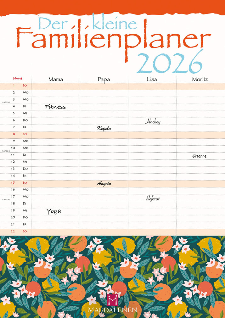 Der kleine Familienplaner 2026