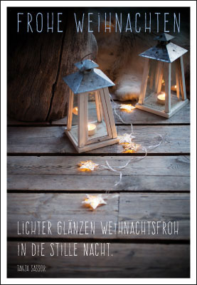 Weihnachten - Doppelkarte Windlicht