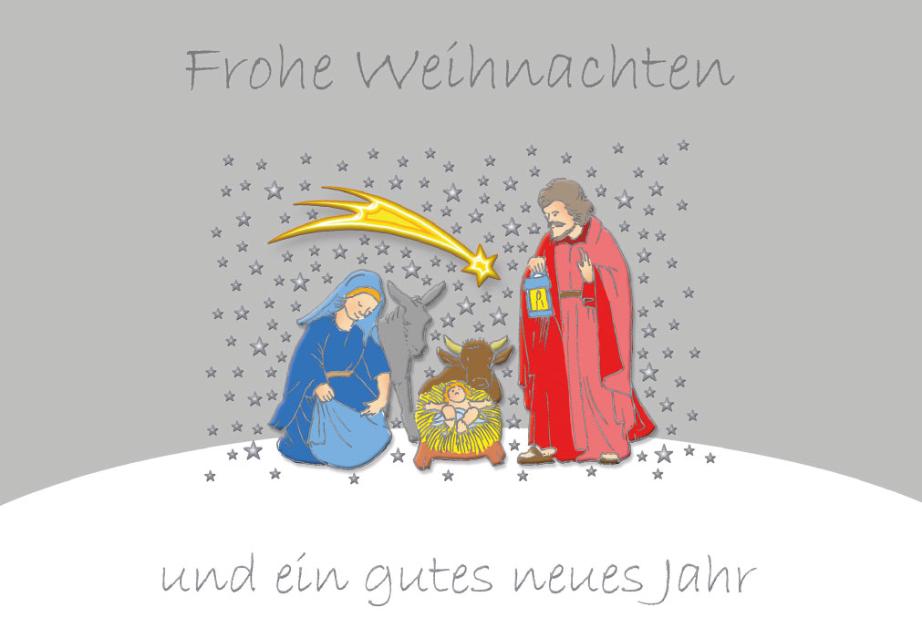 Weihnachten - Jesuskind, Joseph, Maria, Sterne Weihnachten - Jesuskind, Joseph, Maria, Sterne