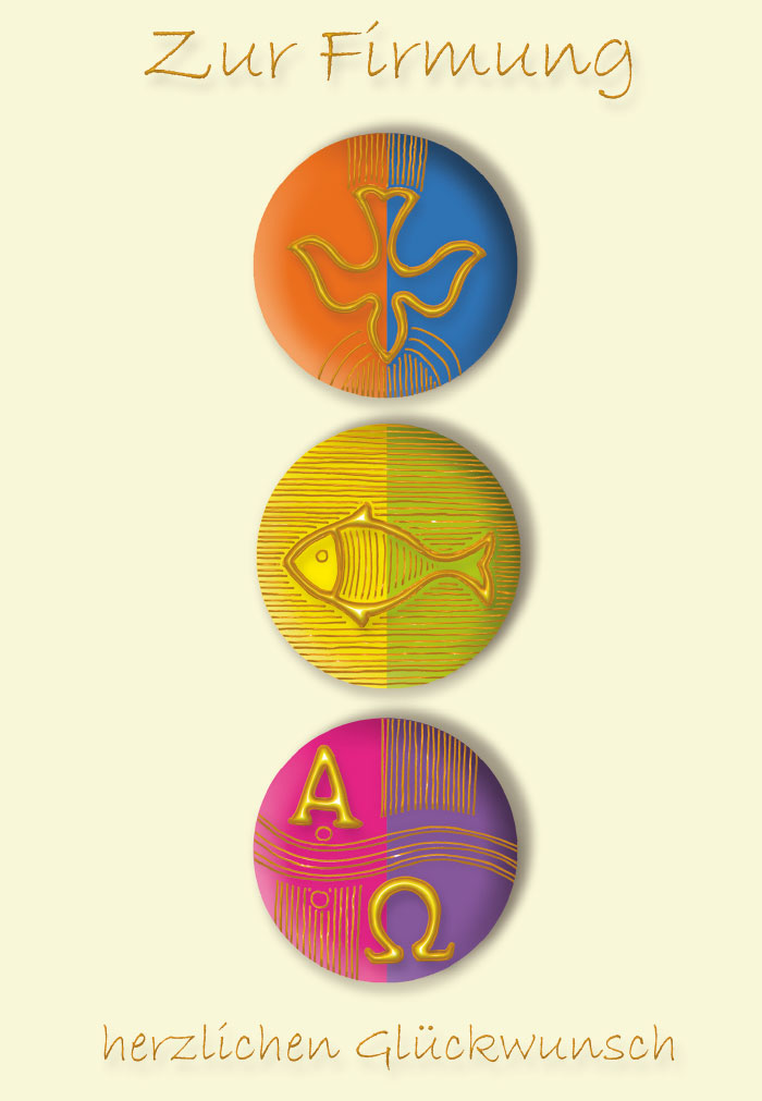 Firmung - Symbole in Kreisen