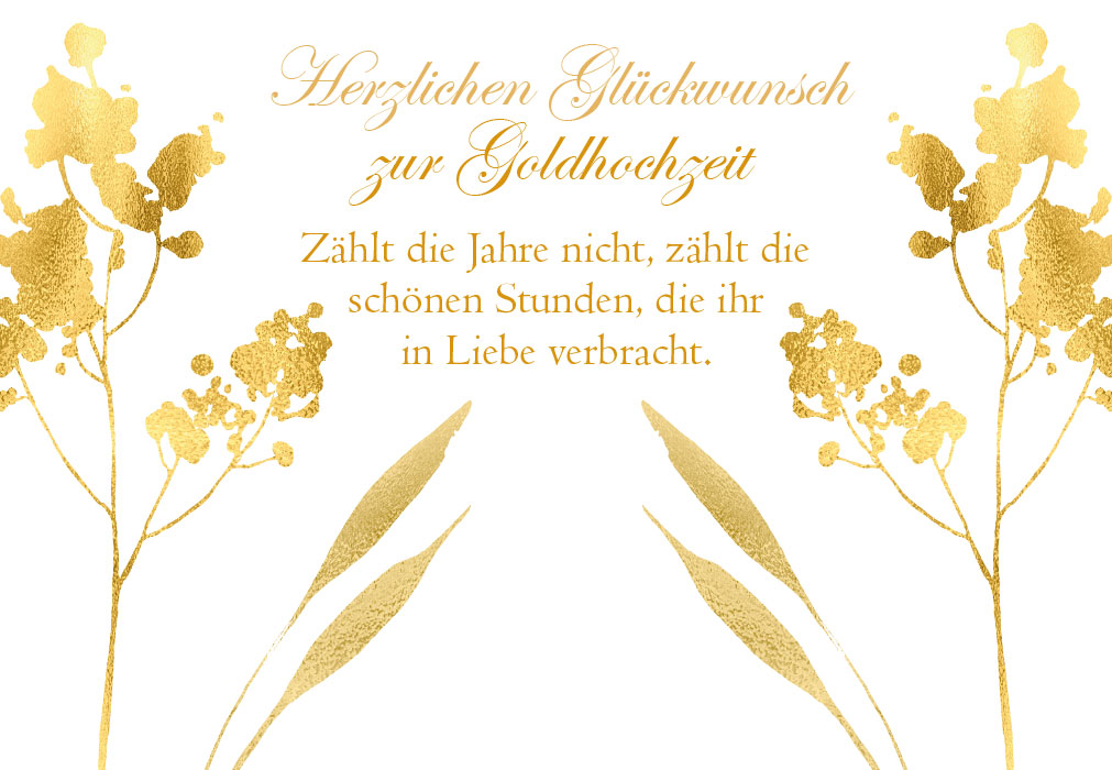Goldhochzeit - goldene, filigrane Gräser