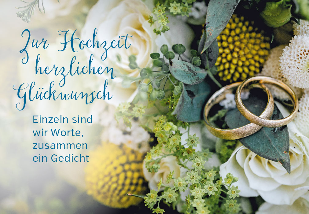 Hochzeit - zwei Ringe, Blumen gelb, weiß Hochzeit - zwei Ringe, Blumen gelb, weiß