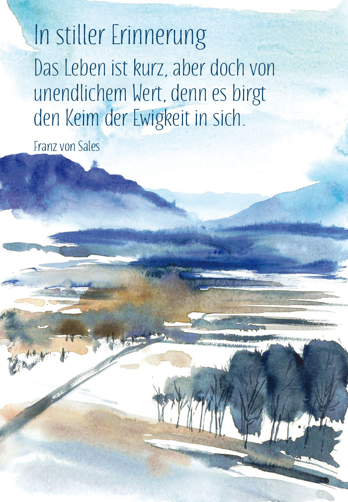 Trauer - Aquarell, Landschaft Trauer - Aquarell, Landschaft