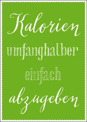 Spruchkarte - Kalorien Spruchkarte - Kalorien