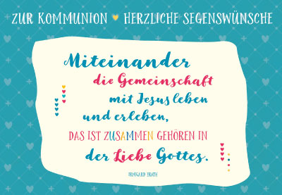 Kommunion - Kalligrafie blau  Kommunion - Kalligrafie blau