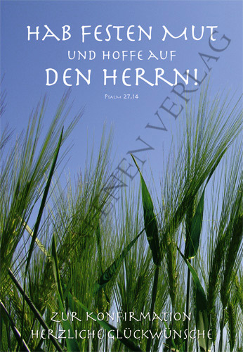 Konfirmation - Doppelkarte Korn, Himmel Konfirmation - Doppelkarte Korn, Himmel