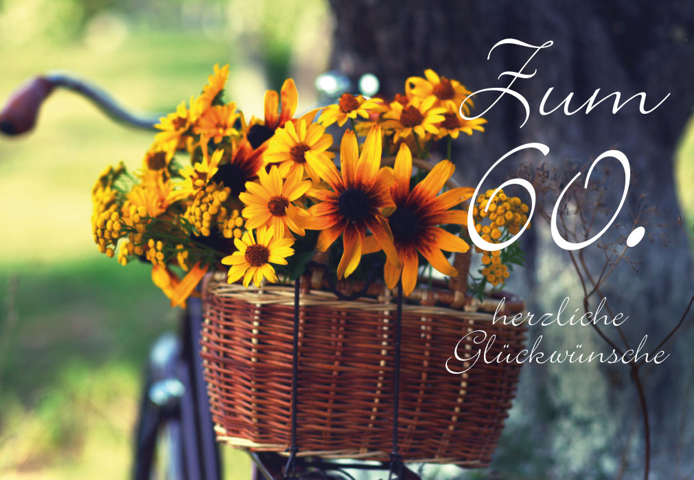 Zahlengeburtstag - Sonnenblumen im Korb Zahlengeburtstag - Sonnenblumen im Korb