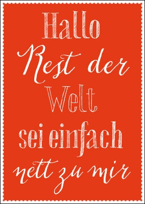 Spruchkarte - Hallo Rest der Spruchkarte - Hallo Rest der