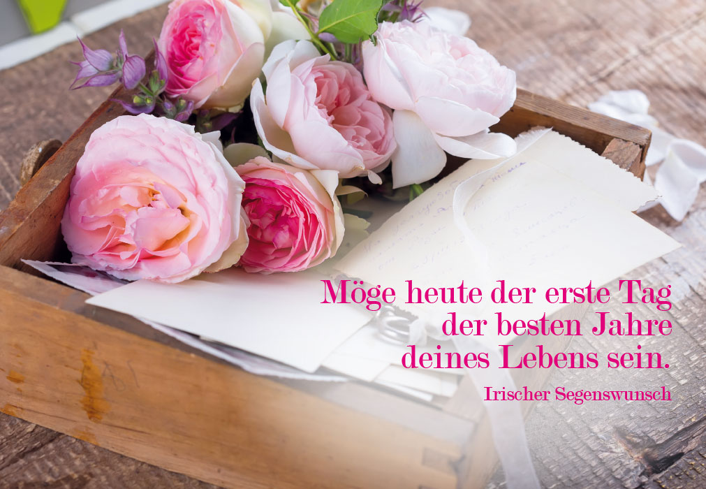 Geburtstag - rosa Rosen in Schublade Geburtstag - rosa Rosen in Schublade
