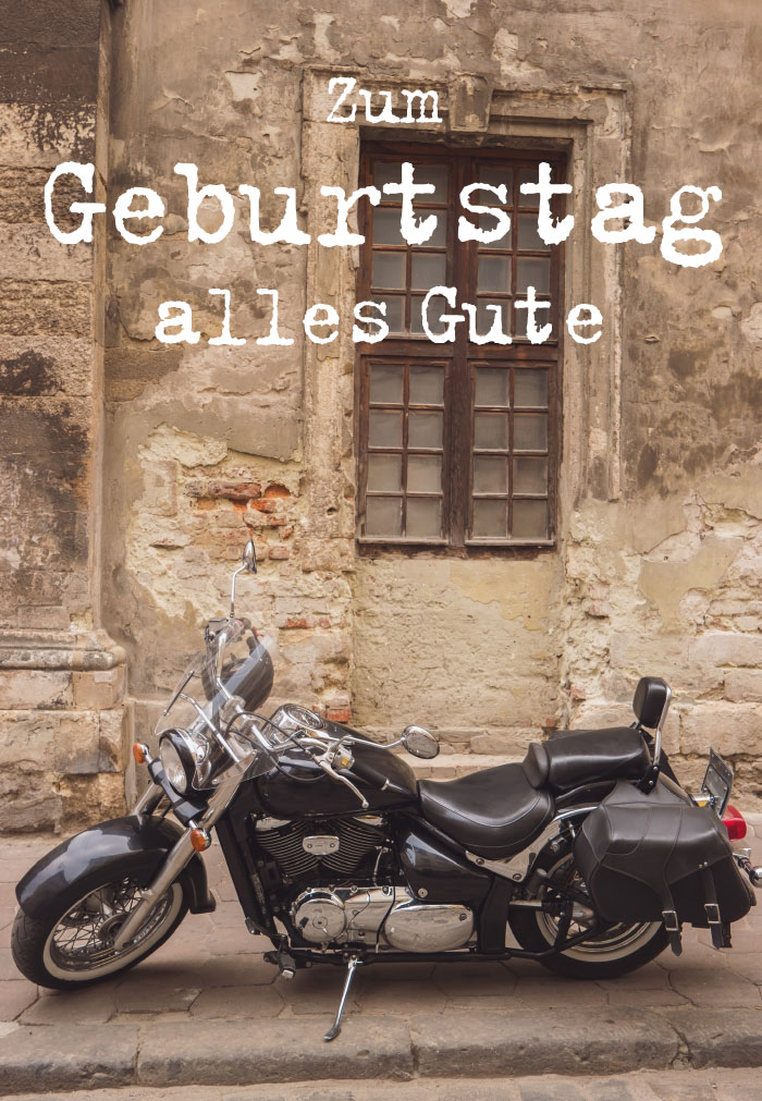 (M?nner) Geburtstag - altes Bike vor Steinwand (M?nner) Geburtstag - altes Bike vor Steinwand