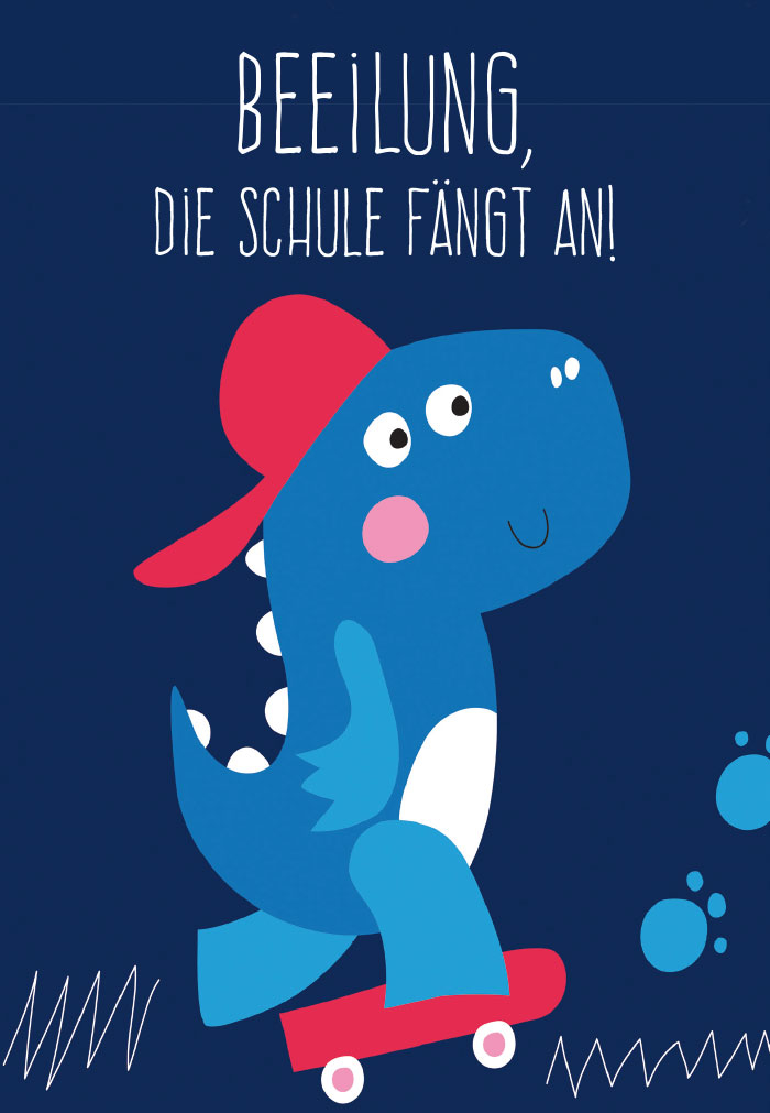 Schulanfang - blauer Dino Schulanfang - blauer Dino