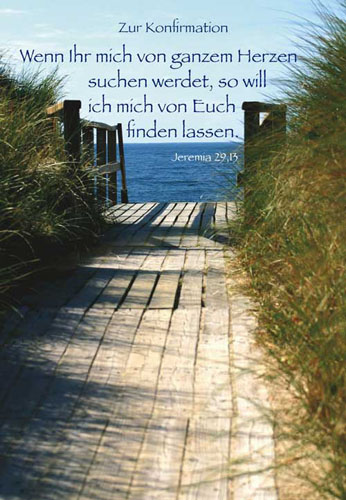 Konfirmation - Glückwunschkarte Weg zum Meer Konfirmation - Glückwunschkarte Weg zum Meer