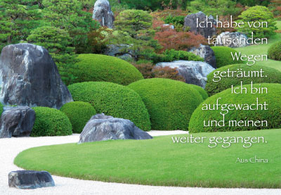 Östliche Weisheiten - Doppelkarte Garten Östliche Weisheiten - Doppelkarte Garten