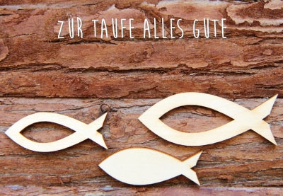 Taufe - Fische auf Holz Taufe - Fische auf Holz