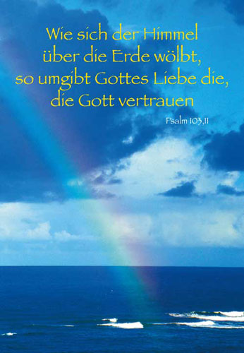 Konfirmation - Doppelkarte Regenbogen am Himmel