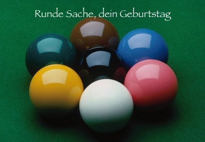 Zahlengeburtstag - Billardkugeln Zahlengeburtstag - Billardkugeln